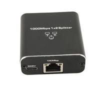 lyrlody Gigabit Splitter Dual Device Connectivity, Extended Reach RJ45 Network Splitter, for PC, Laptop, Router, Switch, 1000Mbps, Aluminum Alloy