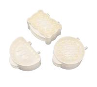 lyrlody Hand Pie Press Mold ABS Pocket Pie Maker Set with 3 Shapes Circle Semicircle Rectangle for Baking Dough Cookies Pastries At Christmas Halloween Parties