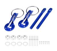 lyrlody Hood Pin Lock Kit Universal Racing Sports Car, Stainless Steel Red Pin Lock Latch Bonnet, Hood Pin Lock Kit Racing Sport Car Hood for Bonnet (BLUE)