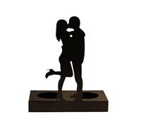 lyrlody Iron Candle Holder, Romantic Couple Statue for Home Decor with Rust Proof Sturdy Design, for Wedding Anniversary Valentines Gift (3)