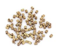lyrlody M2.5 Brass Cylinder Knurled Insert Nut, Various Sizes, Multi-purpose, Quality, Convenient Design, Optional M2.5 * 3 * 3., 100pcs, Extra Value with 100pcs .*4*., (M2.5 * 4 * 3.5 (100pcs))