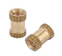 lyrlody M2.5 Brass Cylinder Knurled Insert Nut, Various Sizes, Multi-purpose, Quality, Convenient Design, Optional M2.5 * 3 * 3., 100pcs, Extra Value with 100pcs .*4*., (M2.5 * 6 * 3.5 (50pcs))