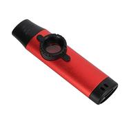 lyrlody Metal Kazoo, Adjustable Tightness Wind Instrument with Flute Diaphragms, Resin Mouthpiece Cogging Design for Kazoo Playing (Red)