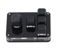 lyrlody Mini Keyboard with 4 Keys, Programmable Macro Keypad Blue Switches and RGB LEDs, for Gaming Office Programming