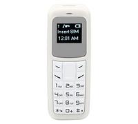 lyrlody Mini Mobile Phone Small Cell Phone Tiny Mobile Bluetooth Dialer 2G Quad Band Single Nano SIM Bluetooth 3.0 MP3 Player with Ear Hook for Travel Backup (White)