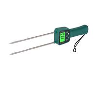 lyrlody Moisture Meter Moisture Tester Analyzer LCD Backlight Voice Broadcast 14 Crop Measurement Double Rod Steel Probe for Wheat Corn Soybean