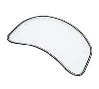 lyrlody Motorcycle Oval Windshield, Clear ABS Plastic, Wind Deflector Guard Shield, Universal Fit for Motorcycles (Transparent)