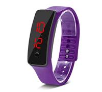 lyrlody New Multi-Functional Digital Sports Waterproof Women's Watch, Alarm Clock, Pedometer with Calorie Counter, Unisex Fashion Light Smart Electronic Watch (Purple)