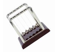 lyrlody Newton Pendulum Balance Ball Toy with Metal Balls and ABS Frame Kinetic Art Physics Desk Decor for Office Home Classroom Stress Relief Science Learning Gift (Small square billiard ball)