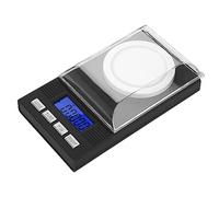 lyrlody Pocket Scale Mini Gem Scale Jewelry Diamond 0.001g Digital Display 6 Units Tare Calibration Pieces Counting Auto Off with Windshield for Jewelry Gold Gems Herbs (20g)