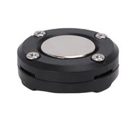 lyrlody Portable Magnetic Mic Holder Magnetic Microphone Mount Mic Clip Compact ABS Secure Fix Car Radio Accessory with Circular Knob for CB Ham Speaker Microphones (Black)
