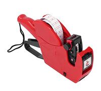 lyrlody Price Labeling Machine ABS Portable Price Tag Machine 8 Digit One Line Manual Labeling for Store Boutique Warehouse Clothing Factory (Red)