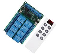 lyrlody Remote Control Switch 433.92MHz Relay Module RF Remote Receiver 4 Mode Wireless Control Module 32 Memory 100m Range with EV1527 Fixed Code for Garage Door Light Pump (24V)