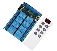 lyrlody Remote Control Switch 433.92MHz Relay Module RF Remote Receiver 4 Mode Wireless Control Module 32 Memory 100m Range with EV1527 Fixed Code for Garage Door Light Pump (12V)