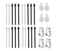 lyrlody Replacement Phone Tips, 20pcs Needles and Tweezers, for Note 10/10 Plus Tab S6/T860/T865 (Black)