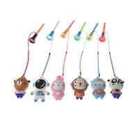 lyrlody Rubber Golf Tee Holder with Strap, Colorful Plastic Anti Lost Ring, Blue and Grey, for Men Women Kids