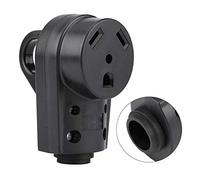 lyrlody RV 30 AMP Female Plug Adapter, Nylon Housing, Easy Grip Handle, Replacement for RV Receptacle Plug 125V 30A for Travel Trailers