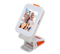 lyrlody Selfie Screen, HD Phone Selfie Screen with 2in Display, WiFi 2.4G 5G Bluetooth 5.0, Foldable Clamp, Back Camera for Vlog Live Stream Video Recording (White)