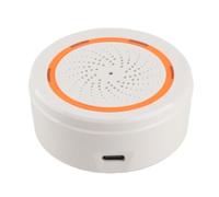 lyrlody Smart Alarm APP Control Alarm Wireless Sound Light [placeholder] 90dB Siren 18 Tones 3 Volume Levels 2.4GHz 55m USB Power for Household Security (For ZigBee)