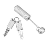 lyrlody Suitcase Lock Skull Padlock Skull Style Lock Design TSA Cable Customs Password Zinc Alloy Relockable with Braided Steel Cable for Suitcases Backpacks Wallet (Silver)