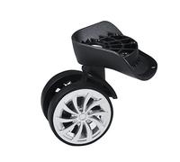 Lyrlody Swivel Luggage Wheels, Plastic Replacement Suitcase Wheels, Black, 2 Pack, Repair Accessories