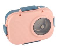 lyrlody Thermal Lunch Box, 304 Stainless Steel, Double Layer Insulated Box, 1100ml Portable Lunch for Adults and Kids (Pink)