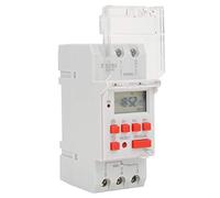 lyrlody Timer Switch 24V DC Digital Relay Weekly 12 24hrs LCD Countdown 30A 5000W 16 On Off Programs [Brand] with DIN Rail Mounting for Street Lamps Neon Signs Lights