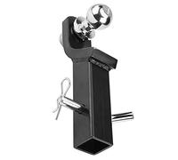 lyrlody Trailer Couplings, 2inch/50mm Ball Mount Trailer Receiver Hitch Universal Tongue Trailer Ball Mount Hitch Receiver for Towing Towbar Caravan Truck RC Crawler Car Black and Sliver