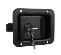 lyrlody Trailer Paddle Door Latch RV Paddle Handle Latch Toolbox Flush Secure Locking Wide Applications for RVs Trucks Trailers Campers with 2 Keys Premium Material