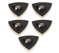 lyrlody Triangular Wool Felt Polishing Pads 80mm 3.1in with Alloy Steel Base for Polishing Stainless Steel Gold Silver Granite Ceramic and Glass Fiber
