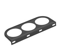 lyrlody Triple Gauge Pod, Black Steel 3 Hole Gauge Mount Holder, Universal 52mm Panel for Car Dashboard Turbo Boost Oil Temp Voltage Meter (Black)