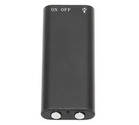 lyrlody Voice Recorder Digital Voice Recorder Audio Mini Portable Activated 192Kbit One Button Operation USB Charging 8 Hours Playback LED Light for Meetings (Neutral English, Black 8GB)