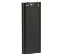lyrlody Voice Recorder Digital Voice Recorder Audio Mini Portable Activated 192Kbit One Button Operation USB Charging 8 Hours Playback LED Light for Meetings (Neutral English, Black 16GB)