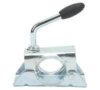 lyrlody Wheel Prop Stand, Trailer Wheel Split Clamp Support Mount with Galvanized Iron Material, Fit for 48mm Pipe Dia