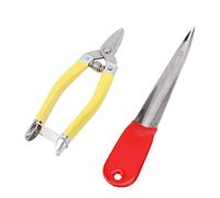 lyrlody Wicker Repair Tool Kit, Rattan Weaving Scissors and Prying Tool with Plastic Grip and Stainless Steel for Furniture Basketry and Crafting