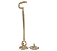 lyrlody Window Latches Window Hooks Stay Hook Wind Brace Brass Security Latch Antique Style Easy Install Fixed Position 17 X 3.1cm with Bronze Brass Color for Doors and (Color)