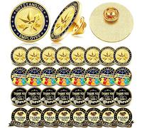 Lyrow 32 Pieces Employee Appreciation Lapel Pin 4/5 Inch Excellence Enamel Recognition Pins Appreciation Motivational Pins for Employee Staff Team Gift (Novel Color)