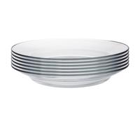 Duralex - Lys Glass Soup Plates Dishes - Tempered, Heat Resistant - 230mm - Pack Of 6