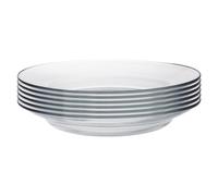 Lys Glass Soup Plates Dishes - Tempered, Heat Resistant - 230mm - Pack of 12