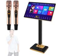 Lysdianpu Capacitive Touch Screen Karaoke Machine,21.5 Inch Professional Karaoke System,with Wireless Microphone, Power Amplifier Function, Phone App Control,1.1 Million Cloud Download Songs