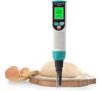 LYSDIANPU Portable Dough PH Test Pen, Digital Food PH Tester, with High Precision Sensitive Electrode, Large HD Screen, 0.00~14.00pH, Temperature 0~50℃ for Meat Canning Cheese Dough Water
