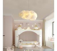 LYSDjia Chandelier Creative Cotton Cloud pendant Lamp Romantic Interior Decoration Height Adjustable 1 Bulb White Hanging Light E27 Island Light Suitable for Hotel Restaurant Bedroom Living Room Light