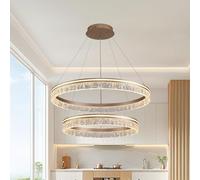LYSDjia Chandelier LED modern Glacier Texture acrylic lamp body gold Pendant Light large living room ceiling lamp restaurant dimmable Hanging Lamp kitchen island lamp suitable for bedroom foyer entran