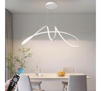 LYSDjia Modern dimmable lighting 52W chandelier with remote control LED Pendant Light dining table lamp height adjustable metal ceiling lamp suitable for hotel cafe restaurant kitchen living room (Co