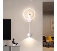 LYSDjia Wall Sconces LED Wall Lamp Clock Creative with 3 colors lighting Clock Design Wall Light Black Wall Mounted Lighting Modern Wall Decor for Living Room Dining Room Office