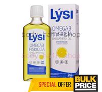 LYSI Icelandic Cod Liver Oil Omega-3 Fish Oil Lemon Liquid Food Supplement 240ml