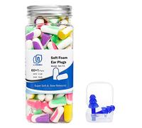 LYSIAN Ultra Soft Foam Earplugs - Noise Cancelling Ear Plugs for Sleeping, Shooting,Snoring, Mowing Sound Reduction 38dB- 60 Pairs Multi Color