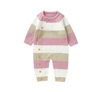 LYSINK Baby Girl Boy Striped Sweater Romper Infant Long Sleeve Full Length Jumpsuit Knit Fall Winter Bodysuits