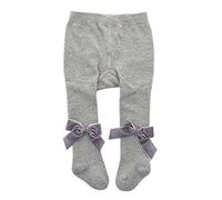 LYSINK Newborn Pantyhose Elastic Waist Solid Color Slim Fit Stockings Leggings Winter Warm Baby Girl Clothing (Grey, 0_month-12_months)