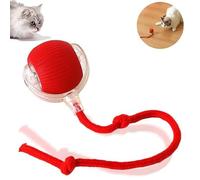 Lysliv 2025 New Interactive Dog Ball, Self Rolling Pets Ball Interactive Automatic Cat Toys Self Moving Pet Toys Smart Automatic Rolling Ball Toy Electric Balls for Kitten/Puppy (Red)